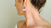 Vintage Oaxacan Media Luna Earrings. Sterling Silver. Mexico. Frida Kahlo. 4180