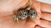 Silver Flower Barbell Earrings. Thailand. 4349