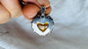 Amber & Sterling Heart Pendant on a Silver Chain. AP-354