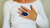 Lapis Lazuli Silver Ring. Adjustable Size. Sterling Silver. 4282