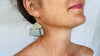 Moss Agate and Silver Earrings. Sterling Silver. 2862