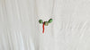 Turquoise & Coral Necklace. Sterling Silver Chain. 1422