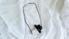 Amber & Quartz Skull Necklace. Handmade Designer Sterling Silver Chain. Maximalist Jewelry. 2449