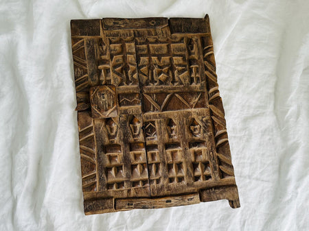Dogon Granary Door. Mali. Antique African Wooden Sculpture. 4245