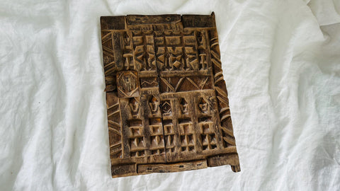 Dogon Granary Door. Mali. Antique African Wooden Sculpture. 4245