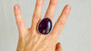 Amethyst Botanicals Ring. Handcrafted Sterling Silver Jewelry. Size 8. Stupendous Quality. 4135