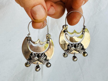 Oaxacan Hoop Earrings. Arracadas. Sterling Silver. Mexico. Frida Kahlo
