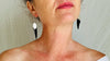 Obsidian Earrings. Sterling Silver. 2345