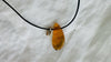 Amber Pendant Necklace on a Leather Cord with Sterling Silver. 1401