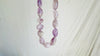 Long Amethyst Necklace. Natural Stone Beaded Designer Jewelry.