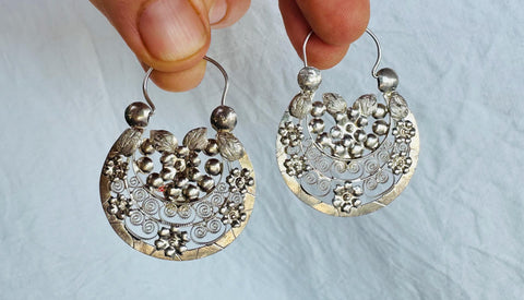 Arracadas Jerezanas Hoop Earrings. Zacatecas. Oversized. 2817