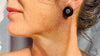 Black Jade Earrings. Sterling Silver Posts. SCRATCH N DENT 2840