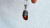 Red Amber Pendant on a Silver Chain. Sterling Silver. AP-587