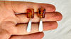 Amber & Sterling Silver Earrings. 0467