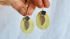 Serpentine Flower Earrings. Sterling Silver. 2891