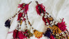 2 Vintage Turkmen Tassels. Silk. 4266