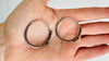 Vintage Large Kuchi Silver Hoop Earrings. Sterling Silver. India,