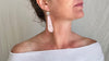 Rhodochrosite Earrings. Kewa Pueblo Slab Earrings. Santo Domingo Artisan Jewelry. 0352