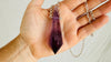 Natural Amethyst Crystal Pendant Necklace. Sterling Silver. Atelier Aadya. Medicine Necklace. 2676