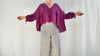 Mexican Gauze Blouse. Purple. One Size