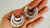Rainbow Moonstone Earrings. Handcrafted Sterling Silver. Media Luna Style. Frida Kahlo Inspired. 2442