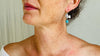 Turquoise & Bird Earrings. Handmade Sterling Silver Jewelry from Taxco.