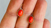 Vintage Ecuadorian Gold Earrings With Coral. 18kt.
