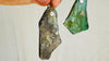 Ancient Roman Glass & Sterling Silver Earrings. 2741
