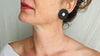 Obsidian Disk Earrings. Sterling Silver Posts. Handmade in Guatemala. Mayan Jewelry. 4051