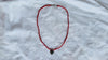 Oaxacan Pendant on Necklace of Coral Beads. Handmade Jewelry. 2859