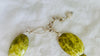Serpentine Necklace. Large Oval Beads. Sterling Silver Jewelry. Modern Boho Style, Natural Stone Accessory