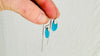 Turquoise & Silver Earrings. Handmade Sterling Silver Jewelry. Natural Sleeping Beauty Stone. 2702