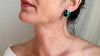 Chrysocolla & Silver Post Earrings. Sterling Silver. Atelier Aadya. 2198