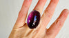 Oversized Faceted Amethyst Ring | Handmade Adjustable Sterling Silver | Unique Gemstone Jewelry. 4112