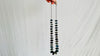 Long Fluorite and Silver Necklace. Handmade Beaded Jewelry. Beautiful Blue Stone. Statement Necklace.