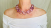 Faceted Amethyst Necklace. Hand-Cut Star Beads. Sterling Silver Clasp. Gift for Her.