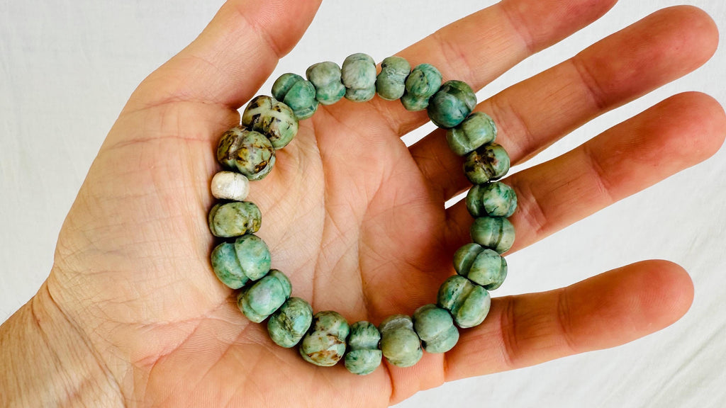 Guatemalita Bracelet. Beaded with Sterling Silver. Mayan Jewelry. Handmade Gift for Her. 2438