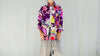 Indian Paisley Button Up Shirt. Colorful Unisex Summer Clothing. MOP buttons