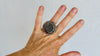 Pyrite Druzy Ring. Size 5.75. 0699