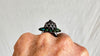 Antique Coral and Sterling Ring. India. Gorgeous! size 8. 1380