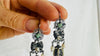 Antique Oaxacan Filigree Earrings. Turquoise. Sterling Silver. Mexico. Frida Kahlo. 2830