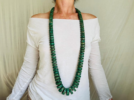 Mayan Guatemalita Jade Heishi Necklace. Guatemalan.