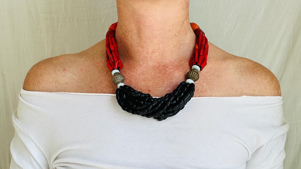 Balochi Multi-Strand Tribal Beaded Necklace. 4300