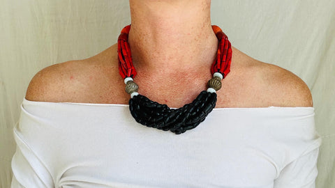 Balochi Multi-Strand Tribal Beaded Necklace. 4300