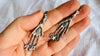 Mexican Hand Earrings. Sterling Silver. Hand Cast Jewelry from Oaxaca, Mexico. HA2