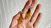 Amber & Sterling Silver Flower Earrings. 0613