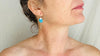 Turquoise & Silver Earrings. Handmade Sterling Silver Jewelry. Natural Sleeping Beauty Stone. 2702