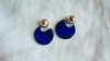 Lapis Lazuli Flat Hoop Earrings. Atelier Aadya. 2632