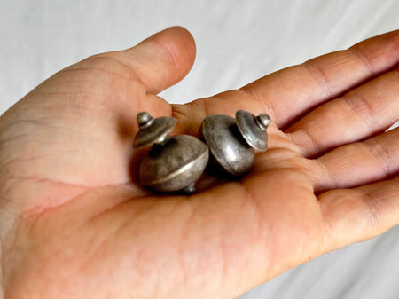 Silver Barbell Earrings. Thailand. Smaller. 1009