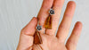 Amber & Sterling Silver Flower Earrings. 0287